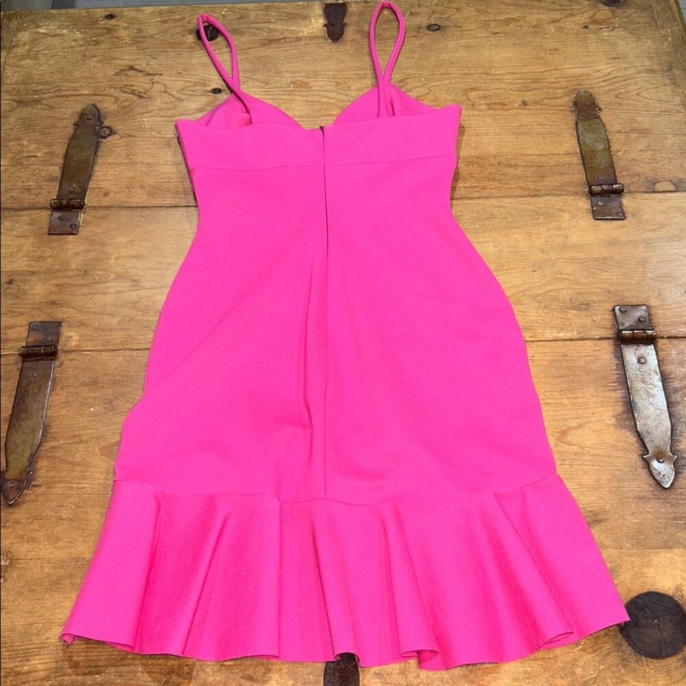 REVOLVE Susana Monaco Woman’s Elegant Pink Ruffle Hem Home Coming Dress Size 2 - Picture 6 of 7